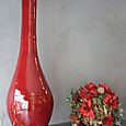 SPHERE EN BOIS PIQUEE D'AMARYLLIS ROUGES 